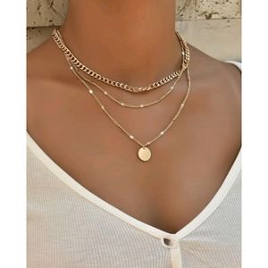 Anthropologie Brandy Trendy Layered Chain Gold Necklace *2 Necklaces*